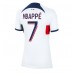 Billige Paris Saint-Germain Kylian Mbappe #7 Bortetrøye Dame 2023-24 Kortermet